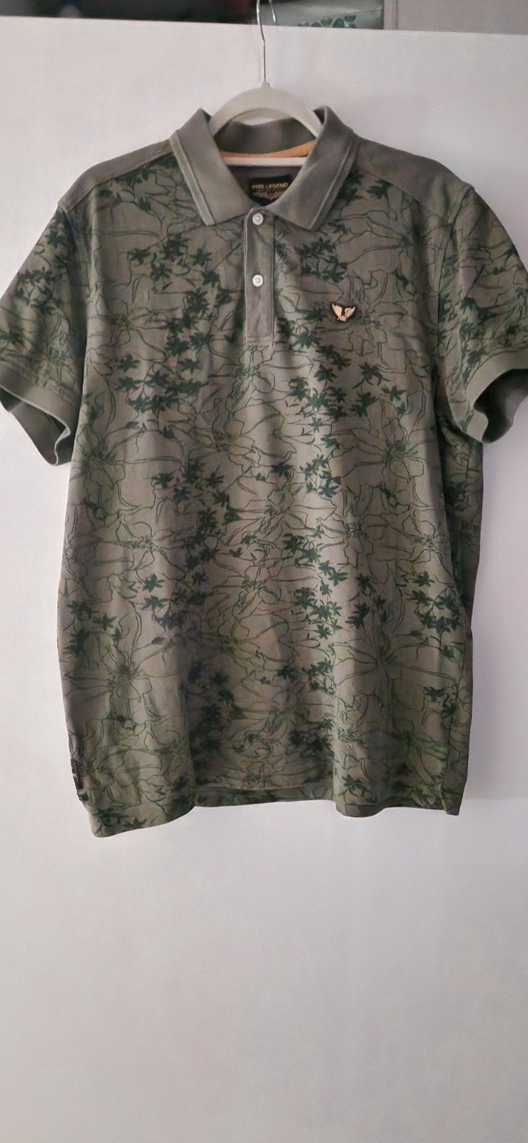 PME Legend Polo Shirt -Donker,- Groen met print, Kleding | Heren, Polo's, Overige maten, Ophalen of Verzenden, Zo goed als nieuw
