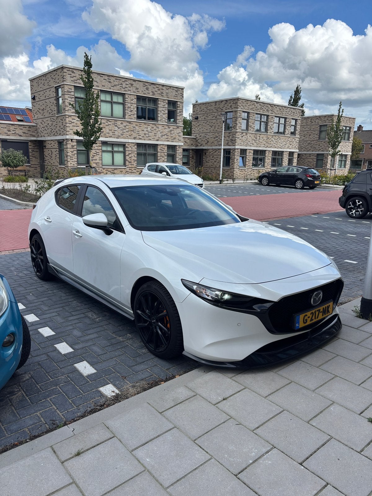 Mazda 3 Skyactiv-x 180pk 2019 Wit, Auto's, Mazda, 1998 cc, Zwart, 4 cilinders, 179 pk