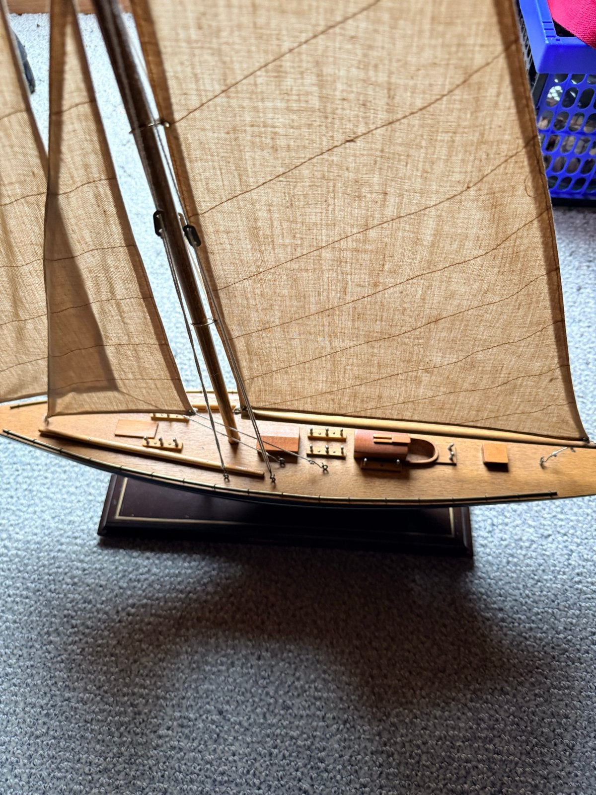 Prachtig houten zeilboot model - Decoratief scheepsmodel, Ophalen, Gebruikt, Groter dan 1:32, Overige merken
