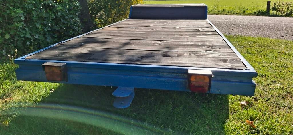 Aanhangwagen,plattewagen,landbouwwagen 1,5 x 5 meter, Ophalen of Verzenden, Gebruikt