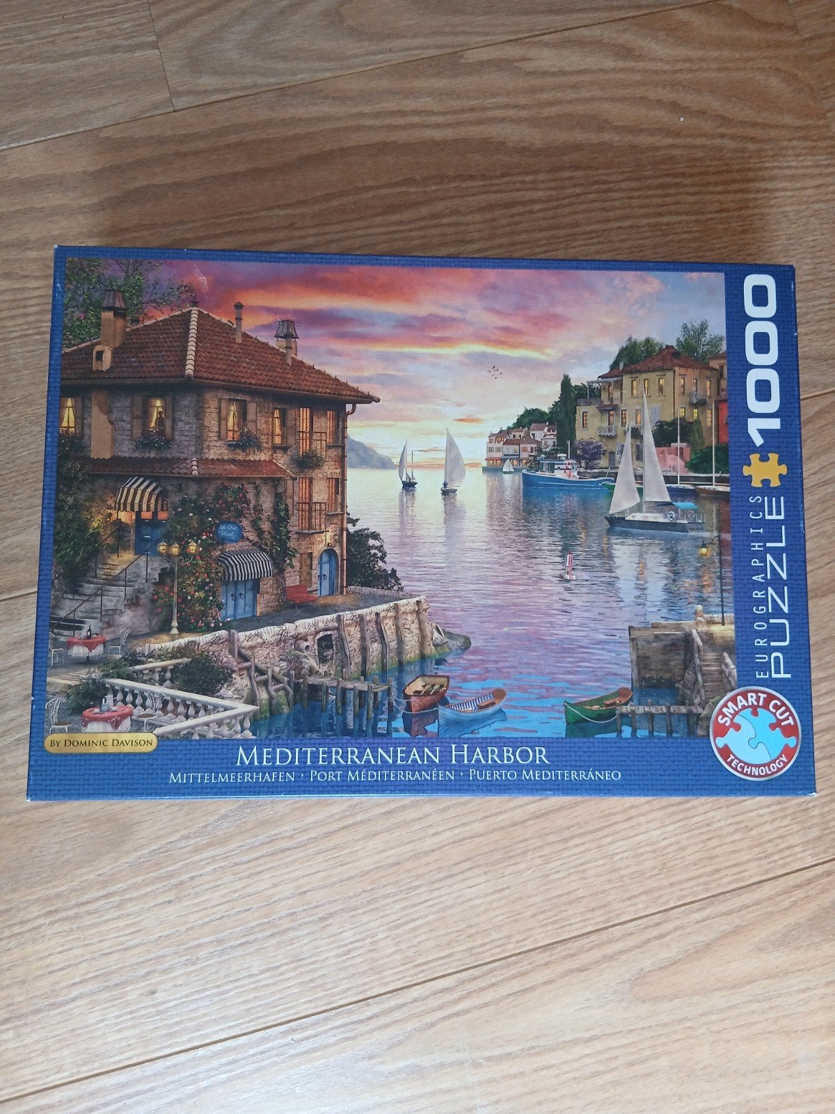Eurographics Smart Cut Puzzel - Mediterranean Harbor 1000, Hobby en Vrije tijd, Ophalen of Verzenden, 500 t/m 1500 stukjes, Gebruikt
