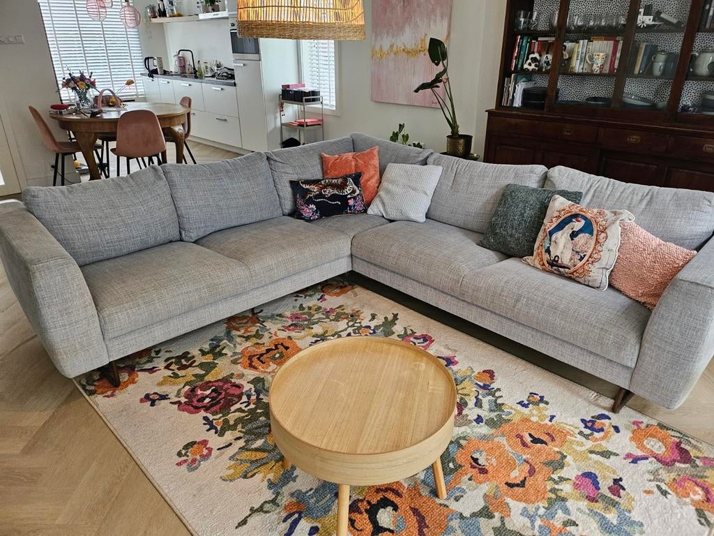 Moderne Grijze Hoekbank - Comfortabel en Stijlvol, Huis en Inrichting, Banken | Bankstellen, Ophalen, Modern, Comfortabel, 250 tot 300 cm