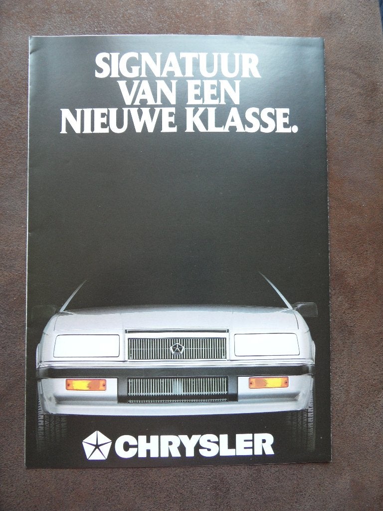 Autofolder : Chrysler – Alle modellen 1989, Ophalen of Verzenden, Nieuw, Overige merken