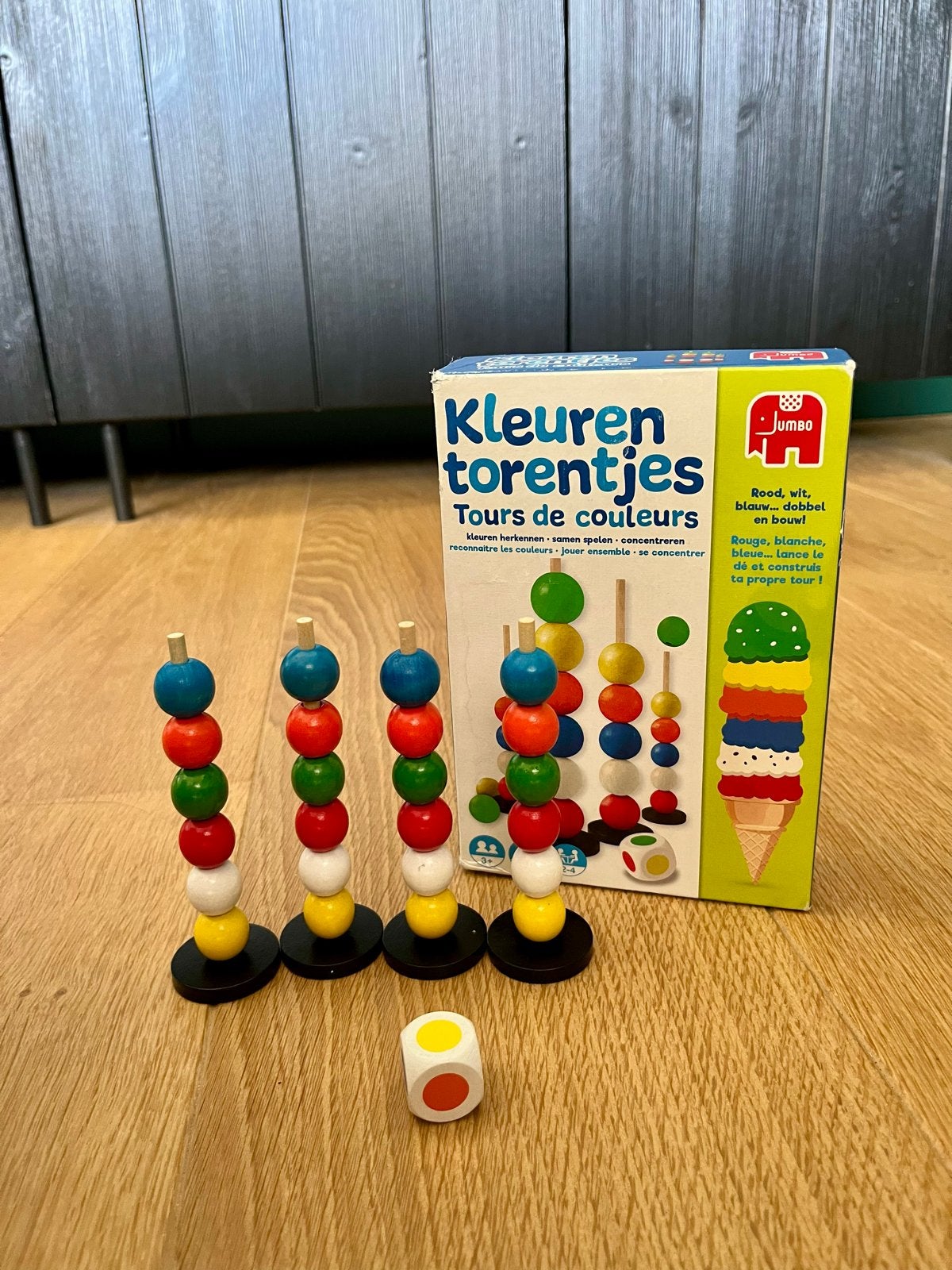 Jumbo Kleurentorentjes spel - Z.G.A.N., Ophalen of Verzenden, Zo goed als nieuw, Puzzelen