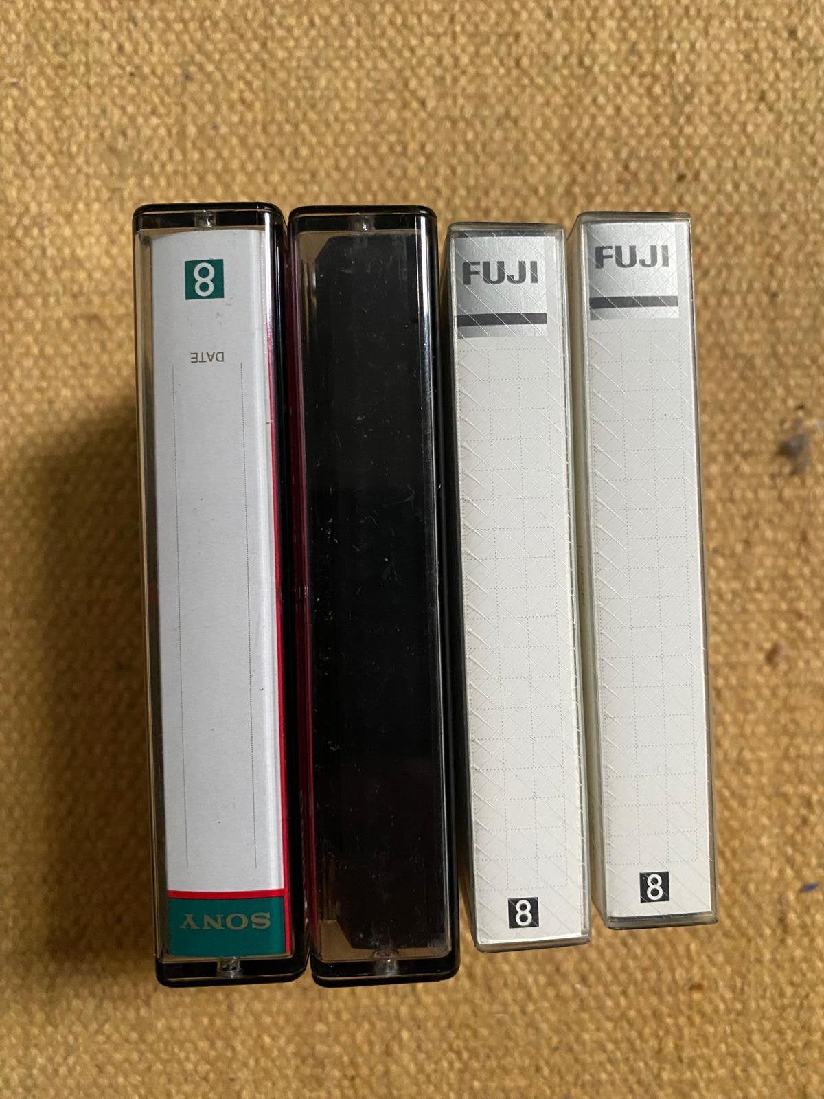 4x 8mm vidro tapes (Hi8 MP90, HG60, P5-90, Super HG), Ophalen of Verzenden, 8mm