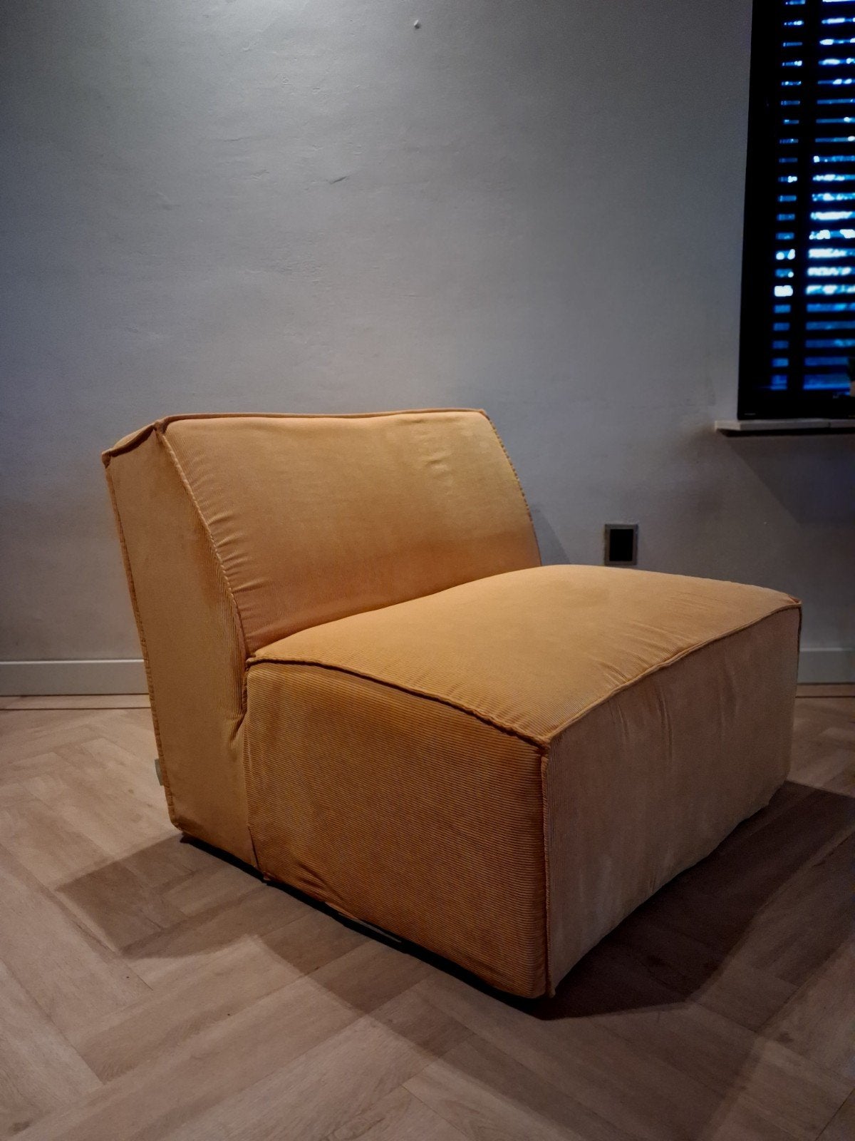 Zuiver  element James  ribcord stof  geel fauteuil / bank, Ophalen, Gebruikt, Overige kleuren, Eén