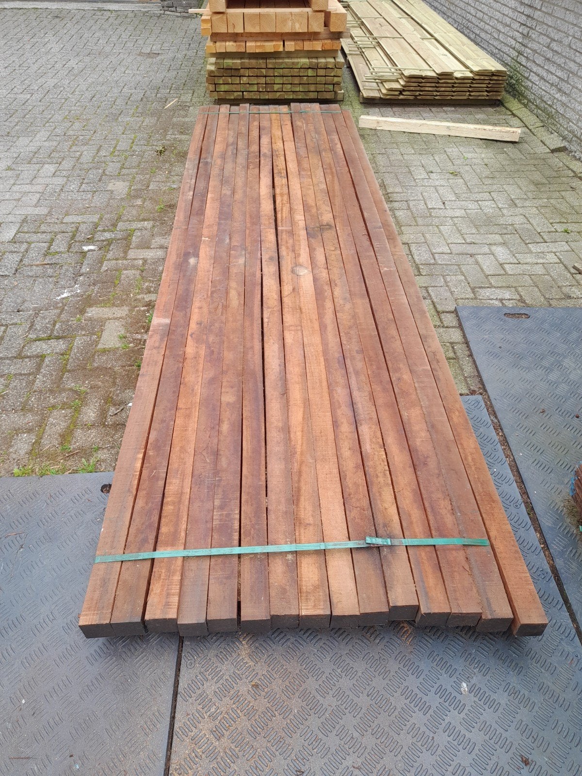 Hardhouten palen 350 cm, B-keus, tuinpalen, balken, regels, Ophalen, Nieuw, 250 cm of meer, Palen