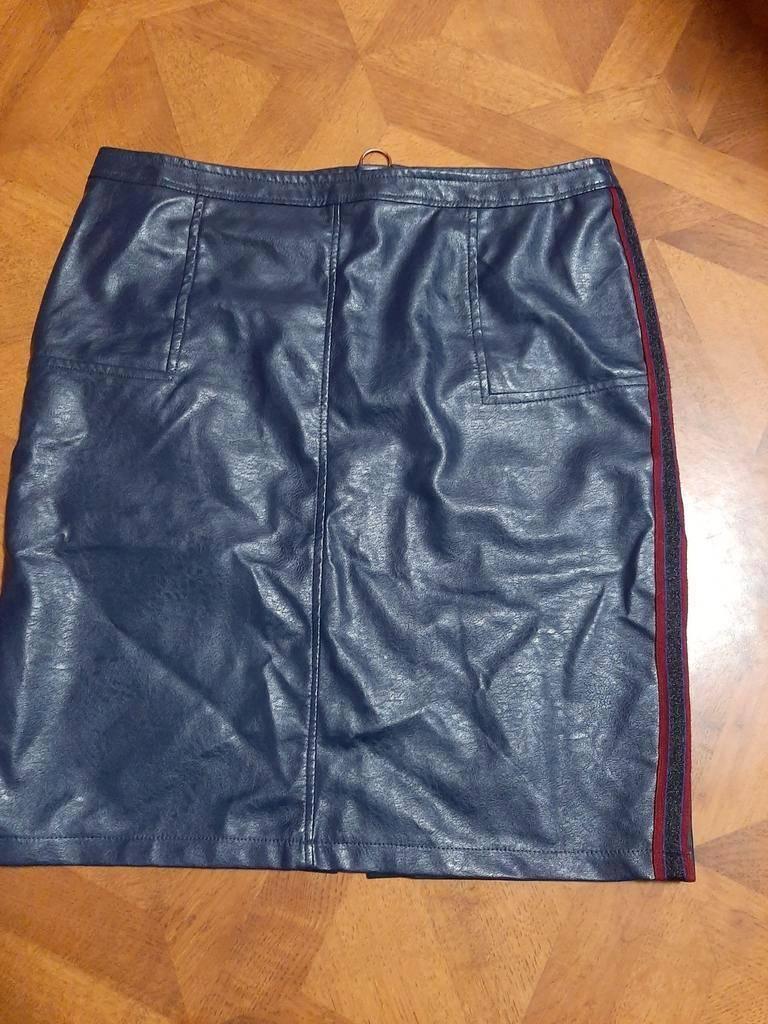 Ivy Beau imitatieleer rok maat M blauw, Maat 38/40 (M), Blauw, Ophalen of Verzenden, Zo goed als nieuw
