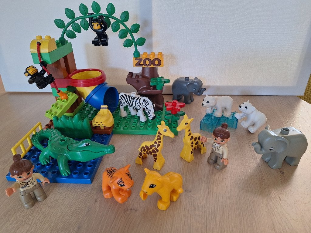 Duplo: 4961 Speelse dierentuin, Town Zoo, extra dieren enz., Overige thema's, Ophalen of Verzenden, Zo goed als nieuw, Compleet