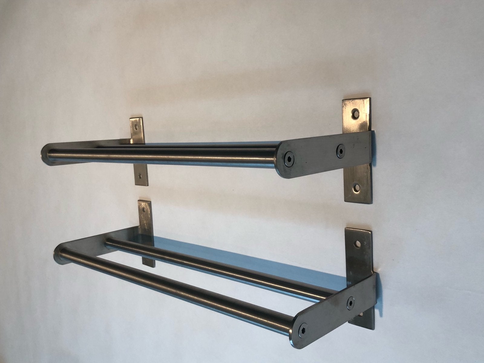 2x Ikea Grundtal RVS handdoekrekje smal, Ophalen, Minder dan 50 cm, Zo goed als nieuw, Minder dan 100 cm