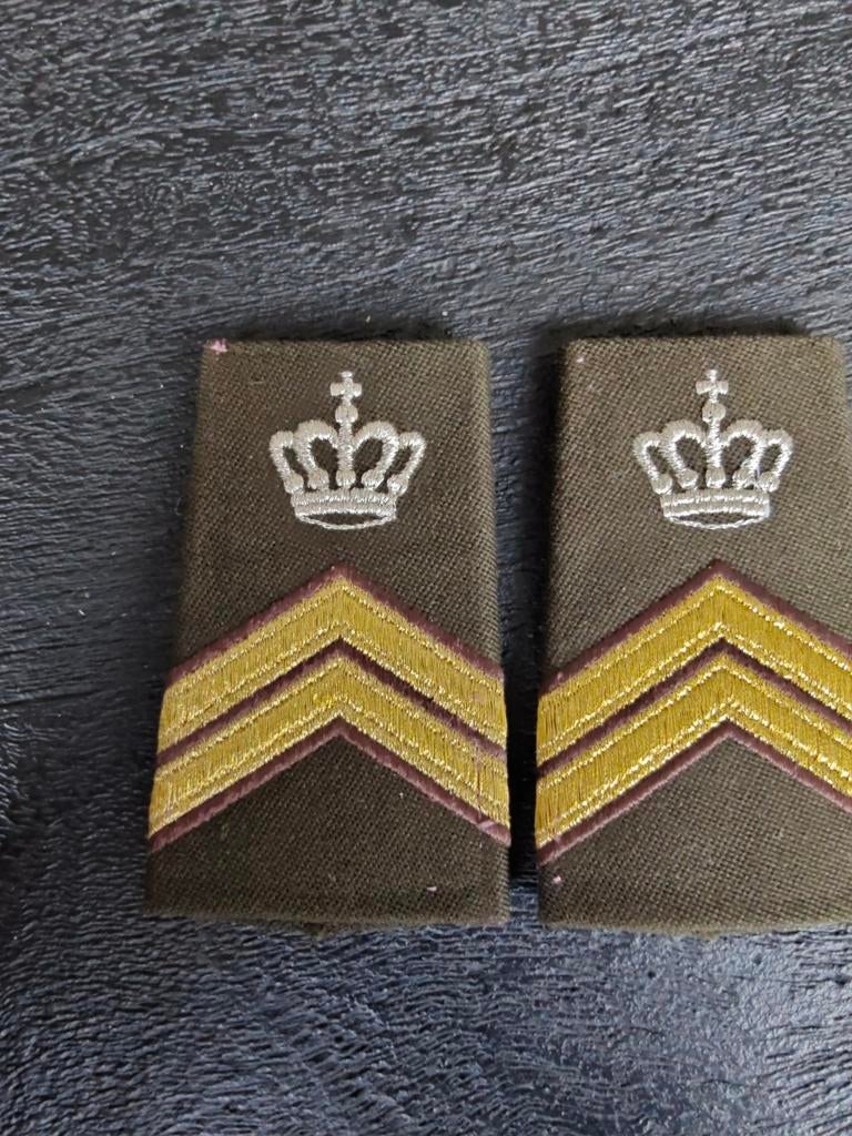 Sergeant Majoor Instructeur (SMI / OWI) rangonderscheidingst, Ophalen of Verzenden, Landmacht, Nederland, Embleem of Badge