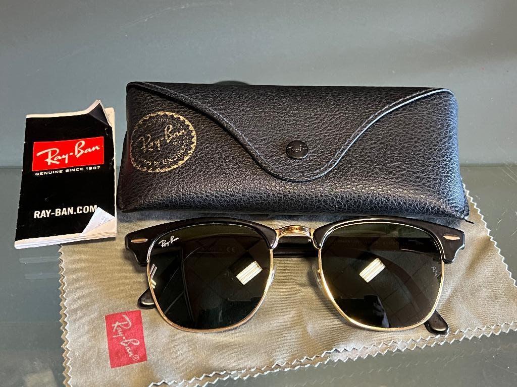 Ray-Ban RB3016 Clubmaster Zwart, Gebruikt, Zonnebril, Zwart, Ophalen of Verzenden