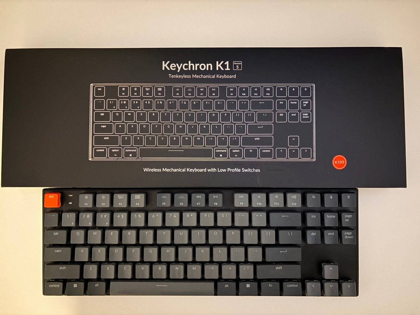 Keychron K1 D3 Draadloos Mechanisch Toetsenbord Qwerty, Computers en Software, Toetsenborden, Draadloze ontvanger, Ophalen of Verzenden