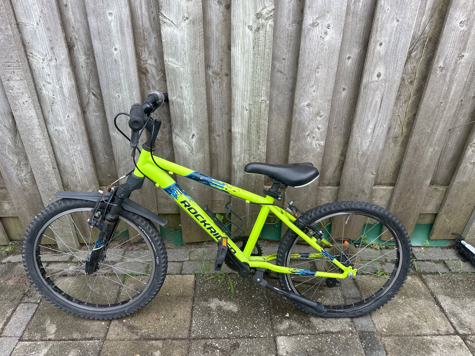 Rockrider ST500 Kinderfiets 20 inch - Neon Geel, Gebruikt, Velgrem, Versnellingen, Minder dan 49 cm
