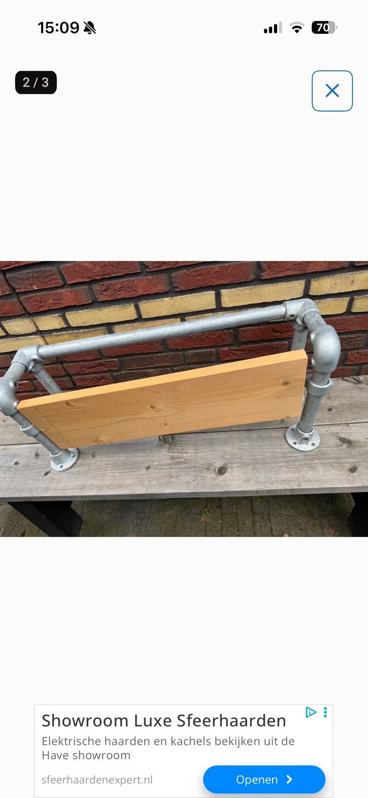 Kapstok, Wandkapstok, Ophalen of Verzenden, Zo goed als nieuw, Minder dan 100 cm