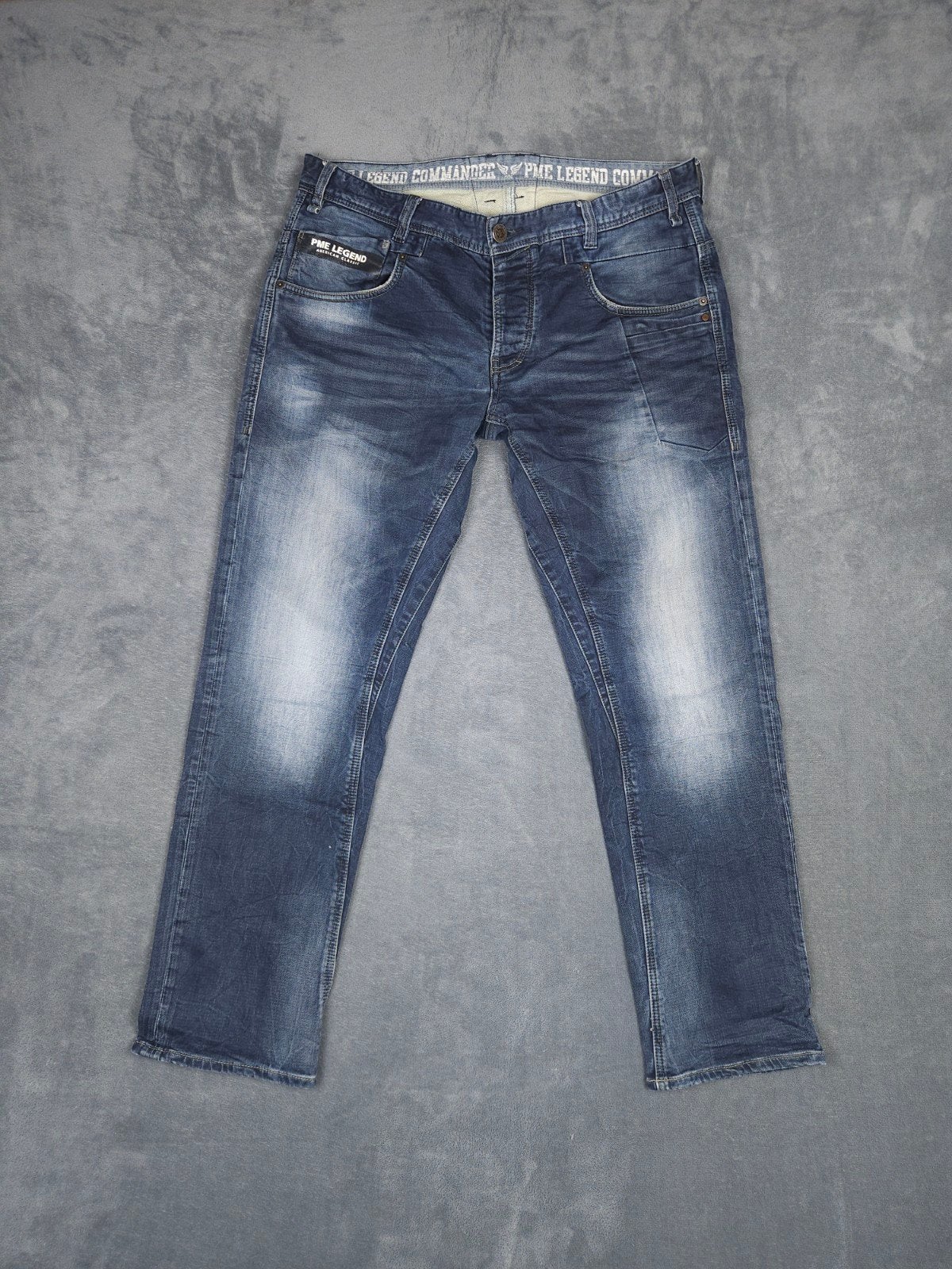 Pme Legend Broek Commander W36 L32 Straight Blauw Jeans Pall, W36 - W38 (confectie 52/54), Blauw, ., Ophalen of Verzenden
