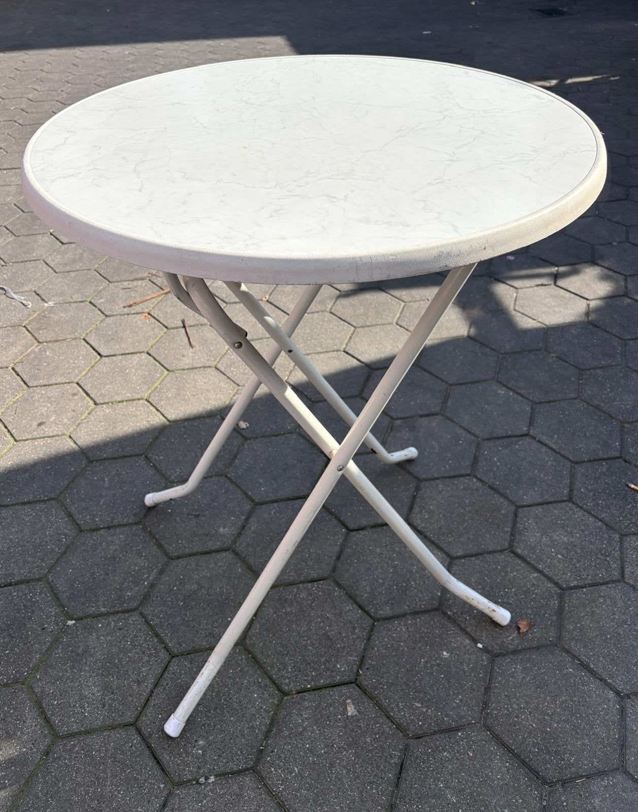 Statafel/Party-tafel inklapbaar wit gebruikt, Ophalen, Gebruikt, Rond, Kunststof
