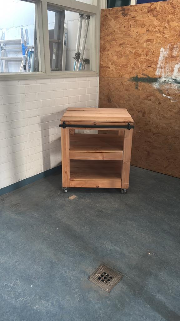 BBQ ombouw kamado douglas hout, Zo goed als nieuw, Minder dan 100 cm, 25 tot 50 cm, 50 tot 100 cm
