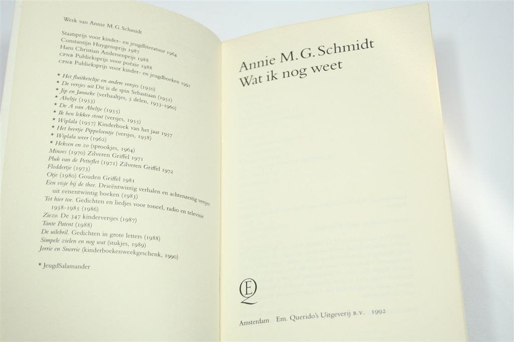 Wat Ik Nog Weet — Annie M.G. Schmidt, Memoires, Boeken, Ophalen of Verzenden, Gelezen