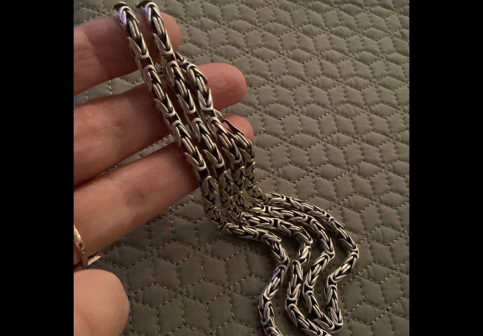 Vintage zilveren koningsshakels ketting zilver AG  925, Verzenden, Zo goed als nieuw, Zilver, Zilver