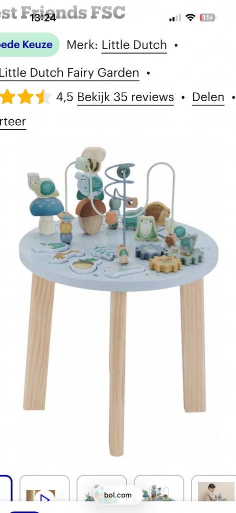 Activiteiten tafel Little Dutch, Kinderen en Baby's, Speelgoed | Houten speelgoed, Ophalen, Gebruikt, Overige typen