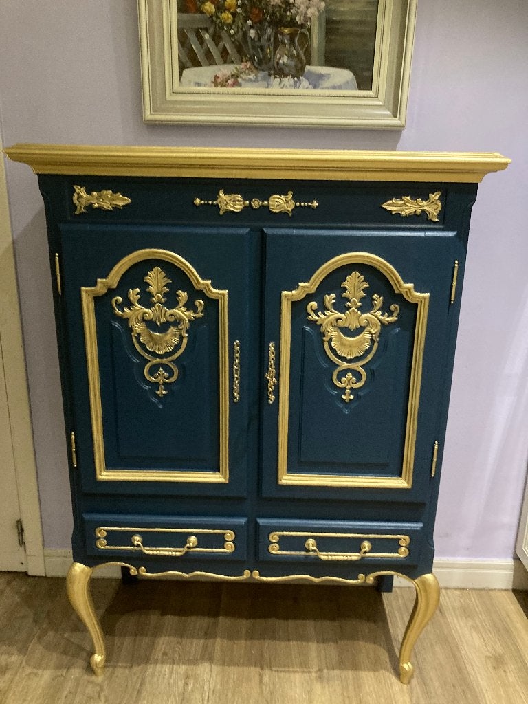 queen anne kast, Ophalen, 100 tot 150 cm, Eikenhout, 50 tot 100 cm