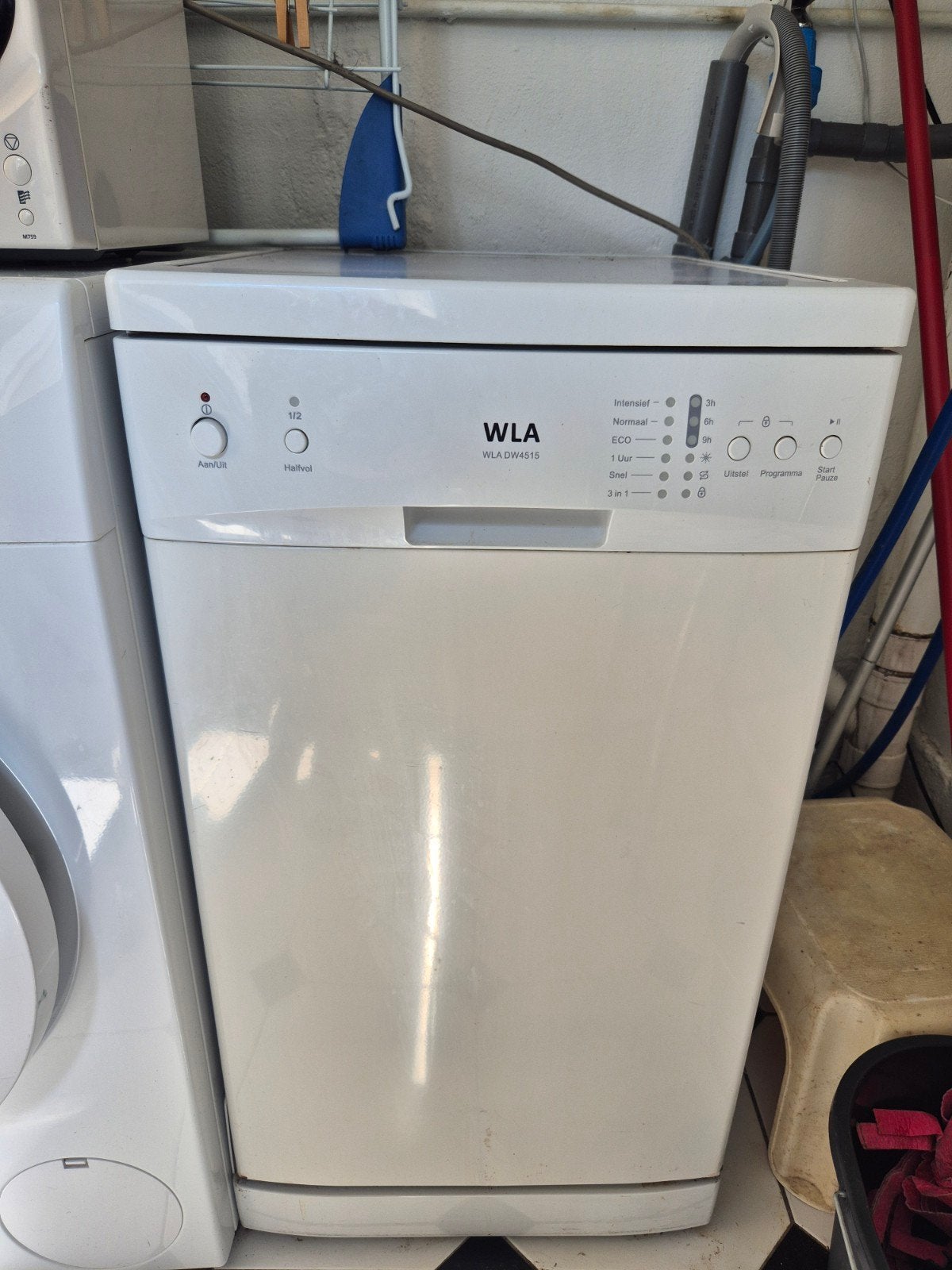 Vrijstaande Kleine Vaatwasser - Compact en Efficiënt, Witgoed en Apparatuur, Ophalen, Gebruikt, 85 tot 90 cm, Eco programma