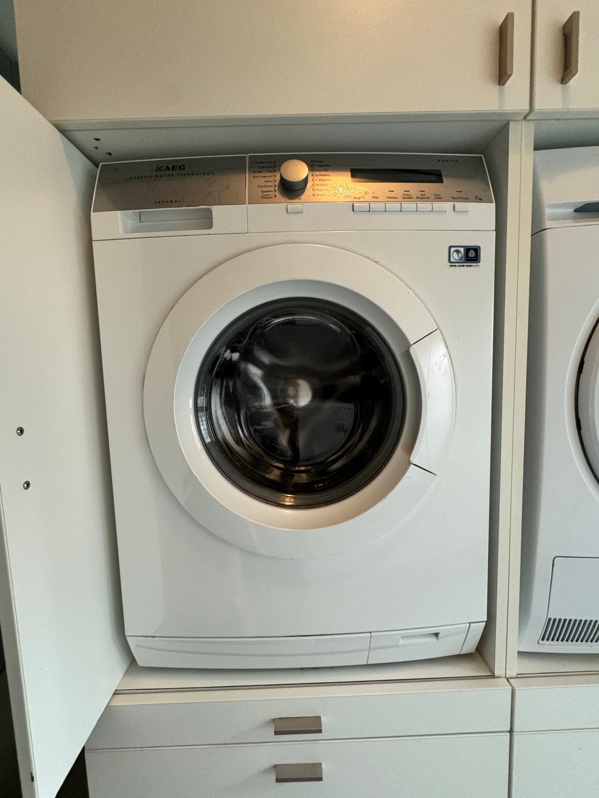 AEG Lavamat 7kg wasmachine met Inverter Motor Technologie, Ophalen, Gebruikt, Handwasprogramma, Voorlader