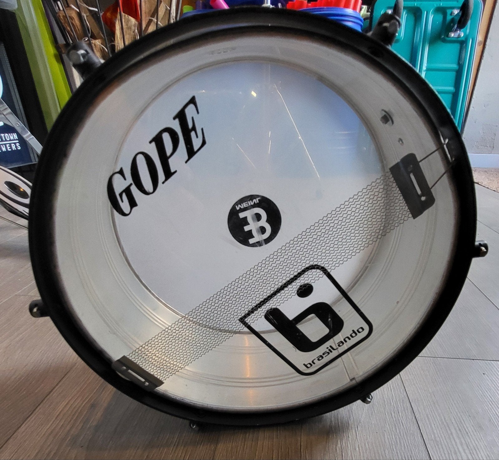 gope/percussie/snare/brasilando/trommel, Muziek en Instrumenten, Percussie, Ophalen of Verzenden, Gebruikt, Trommel