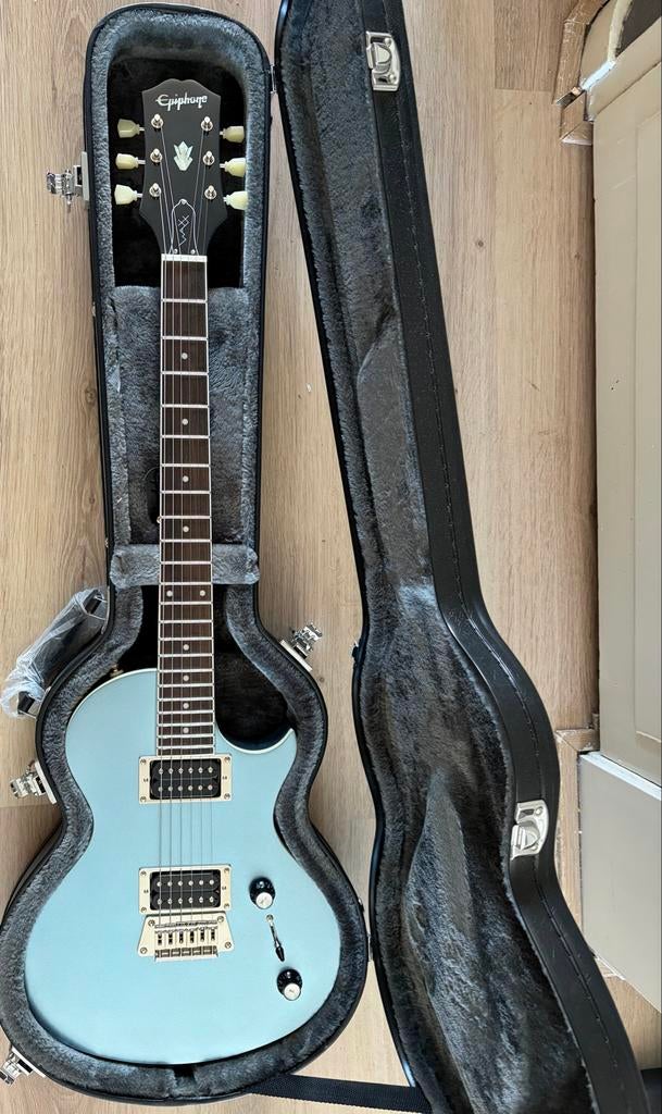 Epiphone "Waxx" Nighthawk Studio Pelham Blue, Ophalen of Verzenden, Nieuw, Solid body, Epiphone