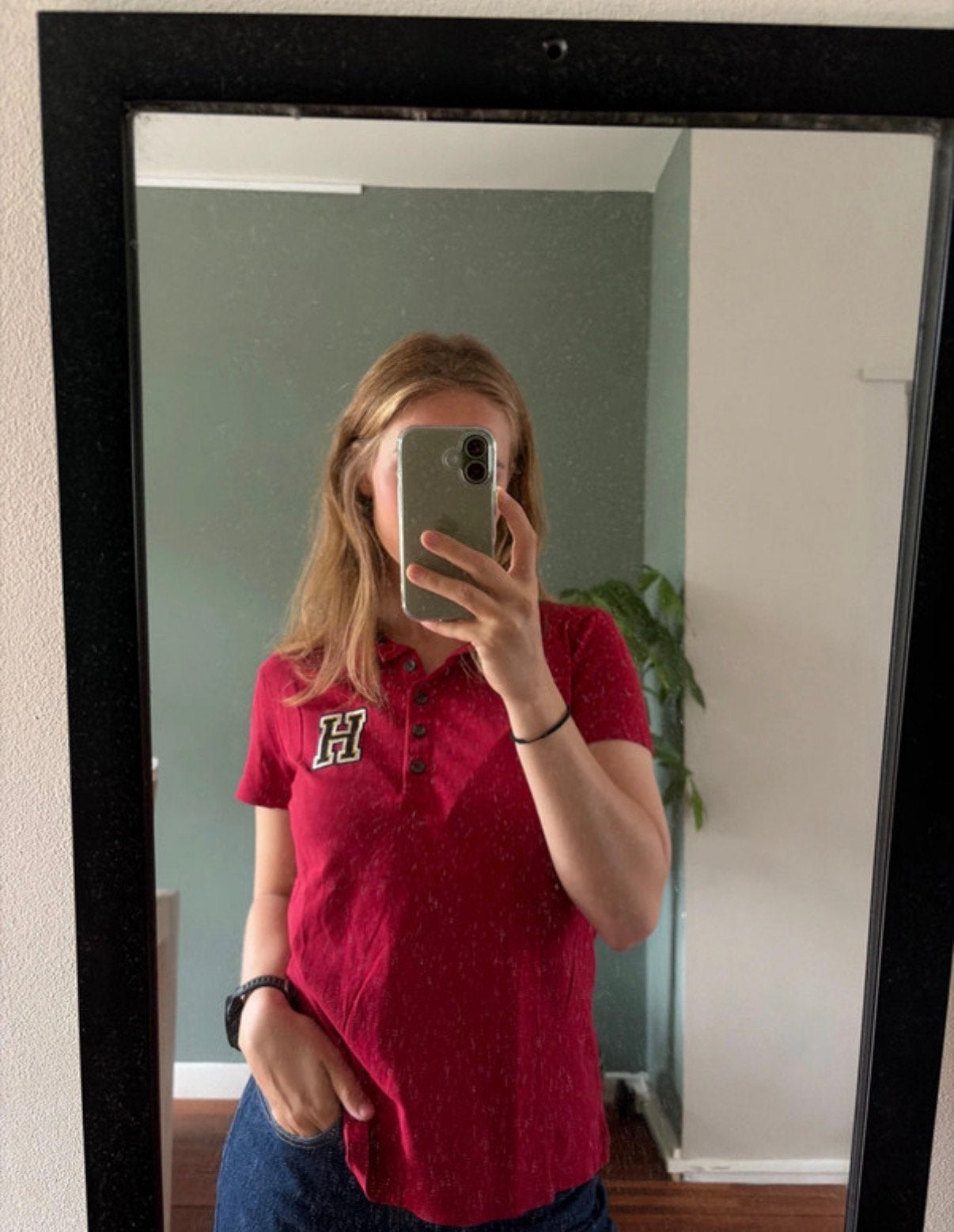 Tommy Hilfiger tshirt polo, Kleding | Dames, Ophalen of Verzenden, Zo goed als nieuw, Rood, Korte mouw