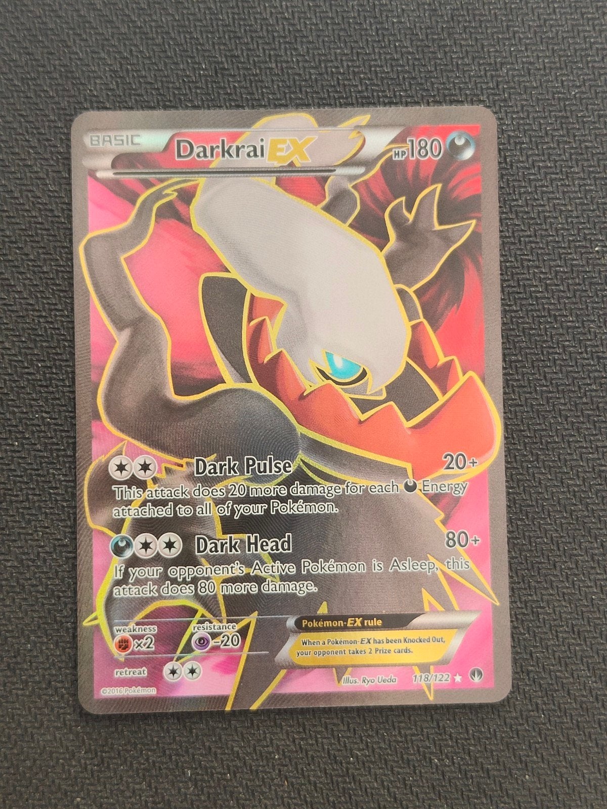 Darkrai EX BKP 118/122 NM Pokemon Kaart, Ophalen of Verzenden, Zo goed als nieuw, Losse kaart