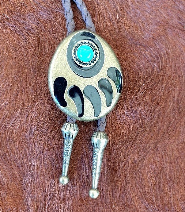 Westerse Bolo Tie met Bronzen Berenpoot en Turkoois Steen, Ophalen of Verzenden, Nieuw