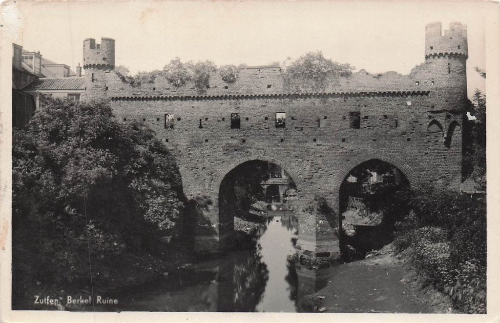703-440-021 Zutphen Berkel Ruine, Verzamelen, Ophalen of Verzenden, Voor 1920, Gelderland