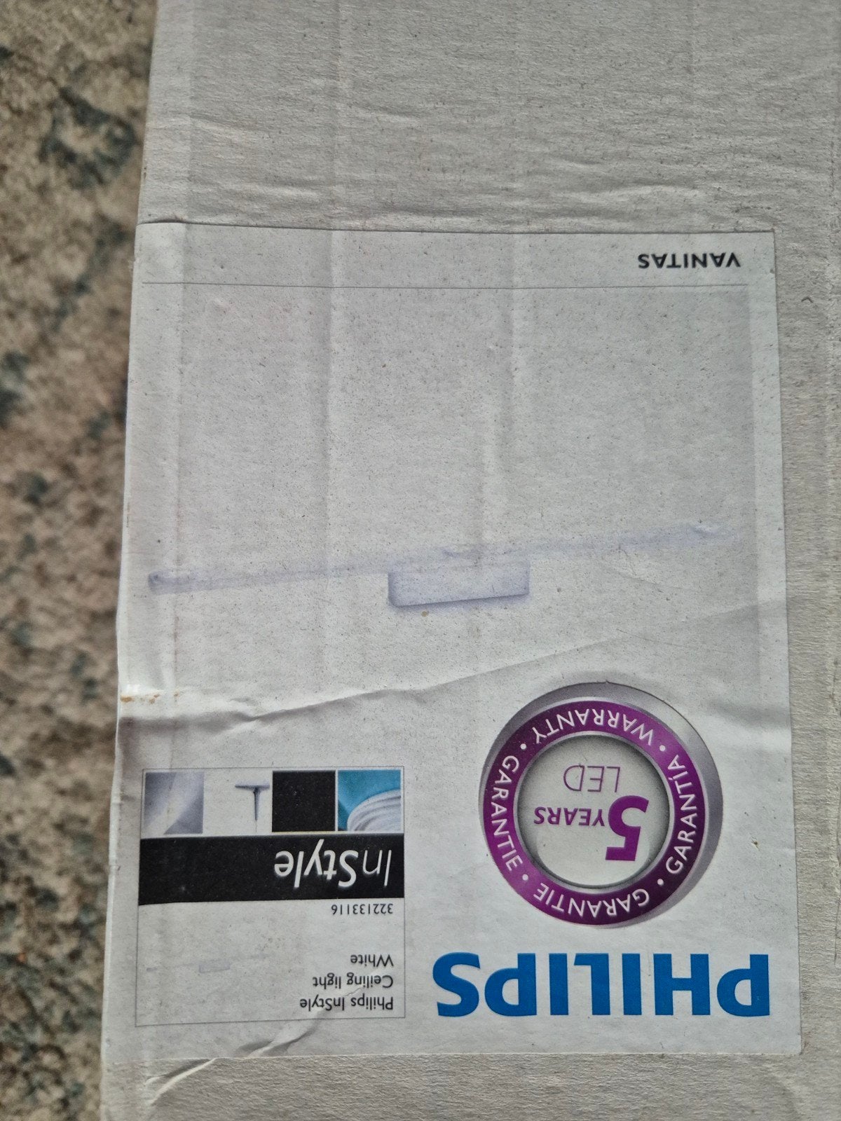 Philips InStyle LED Plafondlamp Wit, Ophalen, Modern, LED, Nieuw