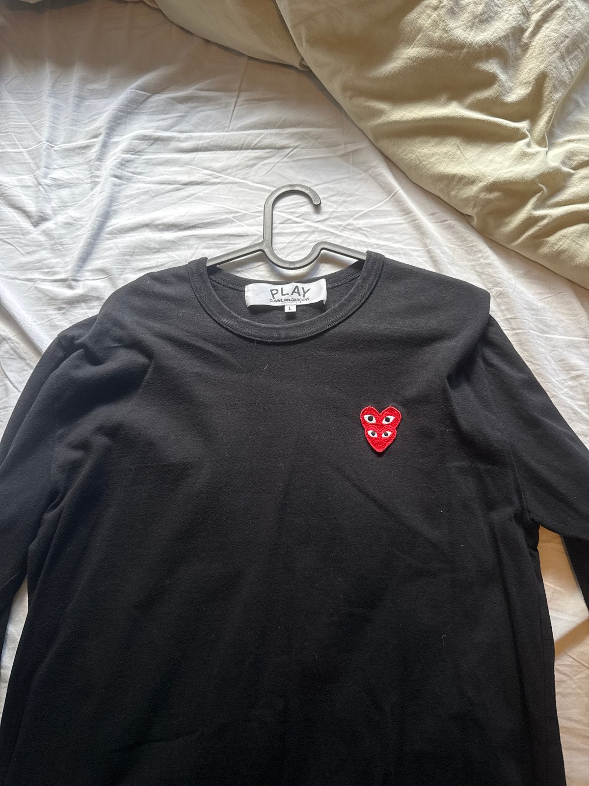 Comme des Garçons PLAY Longsleeve Zwart Maat S, Ophalen of Verzenden, Gedragen, Maat 46 (S) of kleiner, Zwart