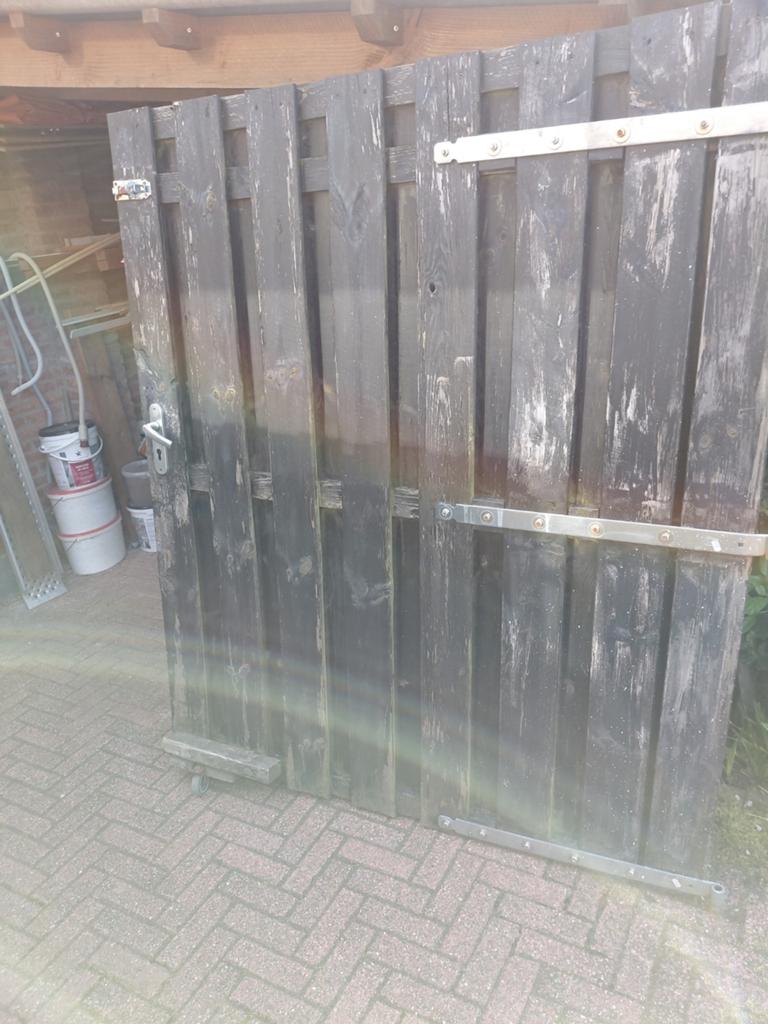 Te koop dubbele poort., Ophalen, Met poort, Gebruikt, Tuinhek
