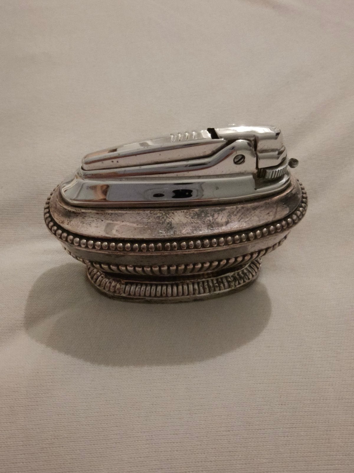Vintage Ronson Tafelaansteker - Zilverkleurig, Ophalen of Verzenden, Gebruikt, Aansteker