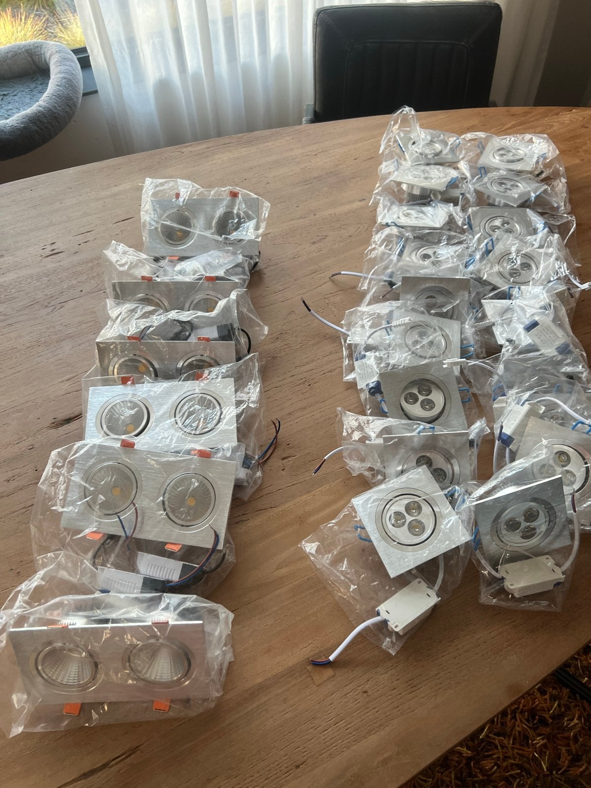 LED Inbouwspots - Diverse Wattages - 18 enekele - 6 dubbele, Ophalen, Zo goed als nieuw, Plafondspot of Wandspot