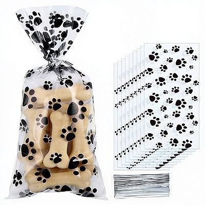 25 cellofaan zakjes met honden pootjes, Nieuw, Ophalen of Verzenden, Info@sweet-one.nl, Verjaardag