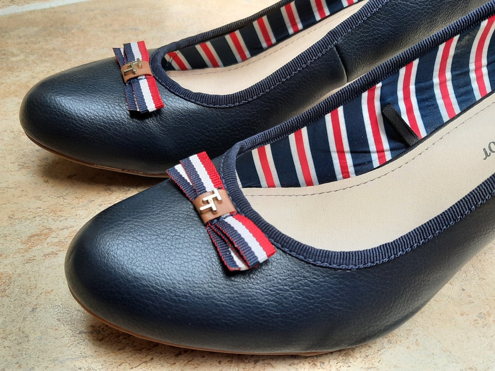 Tom Tailor pumps hakken maat 40 rood wit blauw, Pumps, Blauw, Zo goed als nieuw, Tom Tailor