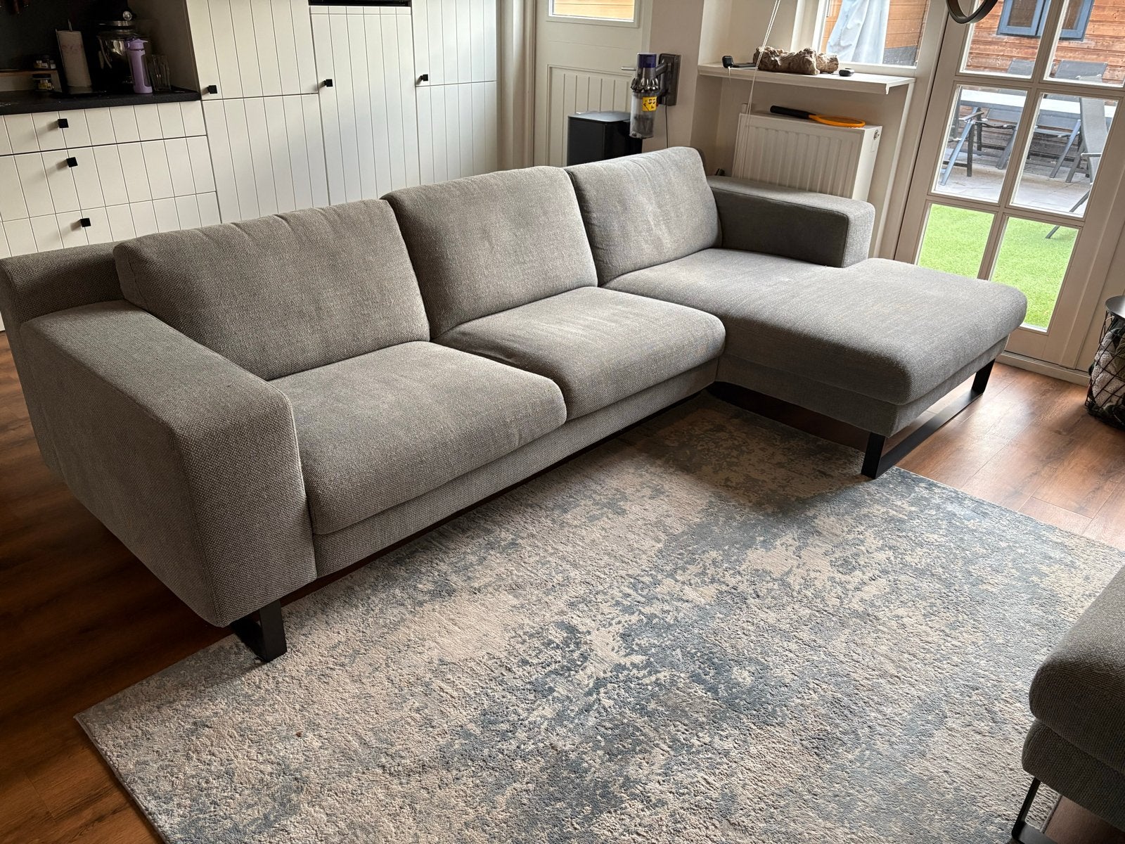 Grote hoekbank Montel Montelex Plus D Shine - steel grey, Ophalen, 250 tot 300 cm, Gebruikt, Hoekbank