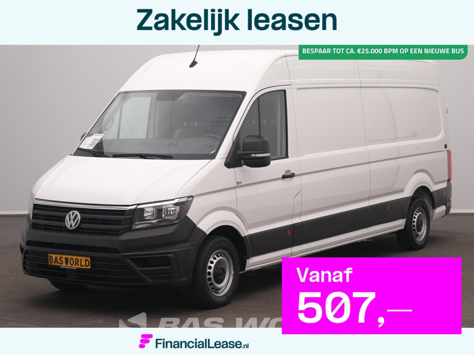 Volkswagen Crafter 177pk Koelwagen Carrier Viento 350 L4H3 A, Start-stop-systeem, Stof, Gebruikt, Euro 6