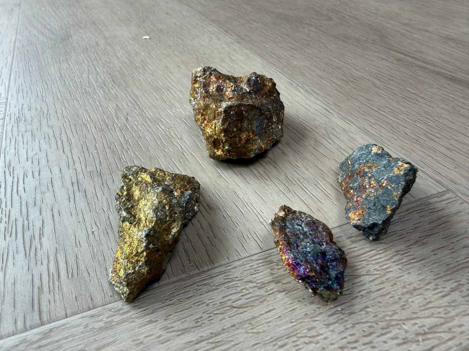Prachtige Chalcopyriet Mineralen - Diverse Stukken, Ophalen of Verzenden, Mineraal
