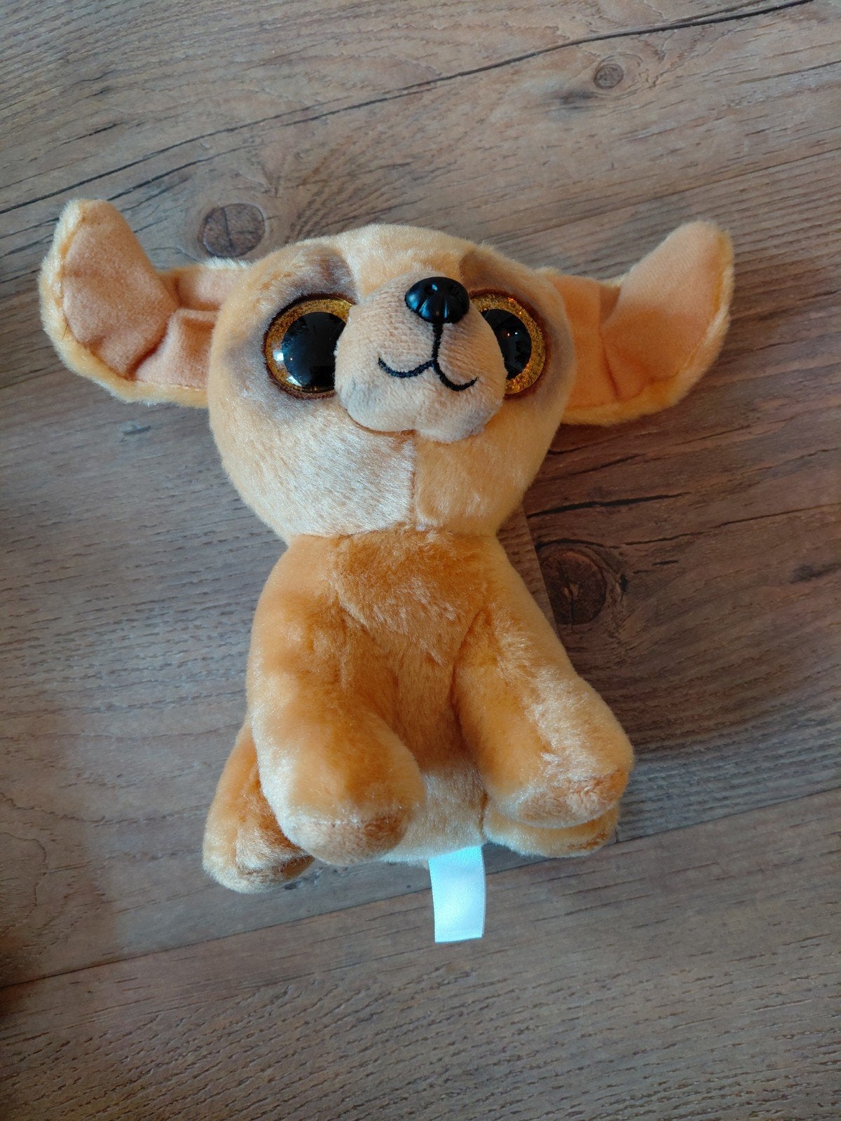 Ty knuffel zuzu hondje 15 cm bruin, Ophalen, Overige karakters, Hond, Zo goed als nieuw
