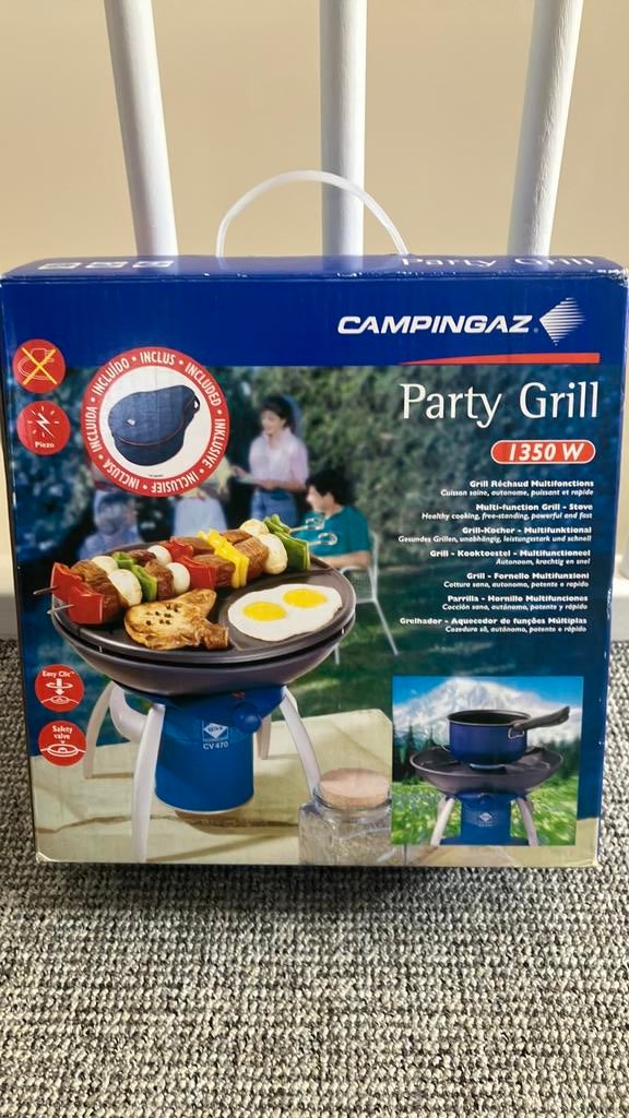 Nieuw in doos Party Grill en Party Grill Contactkookplaat, Ophalen, Nieuw
