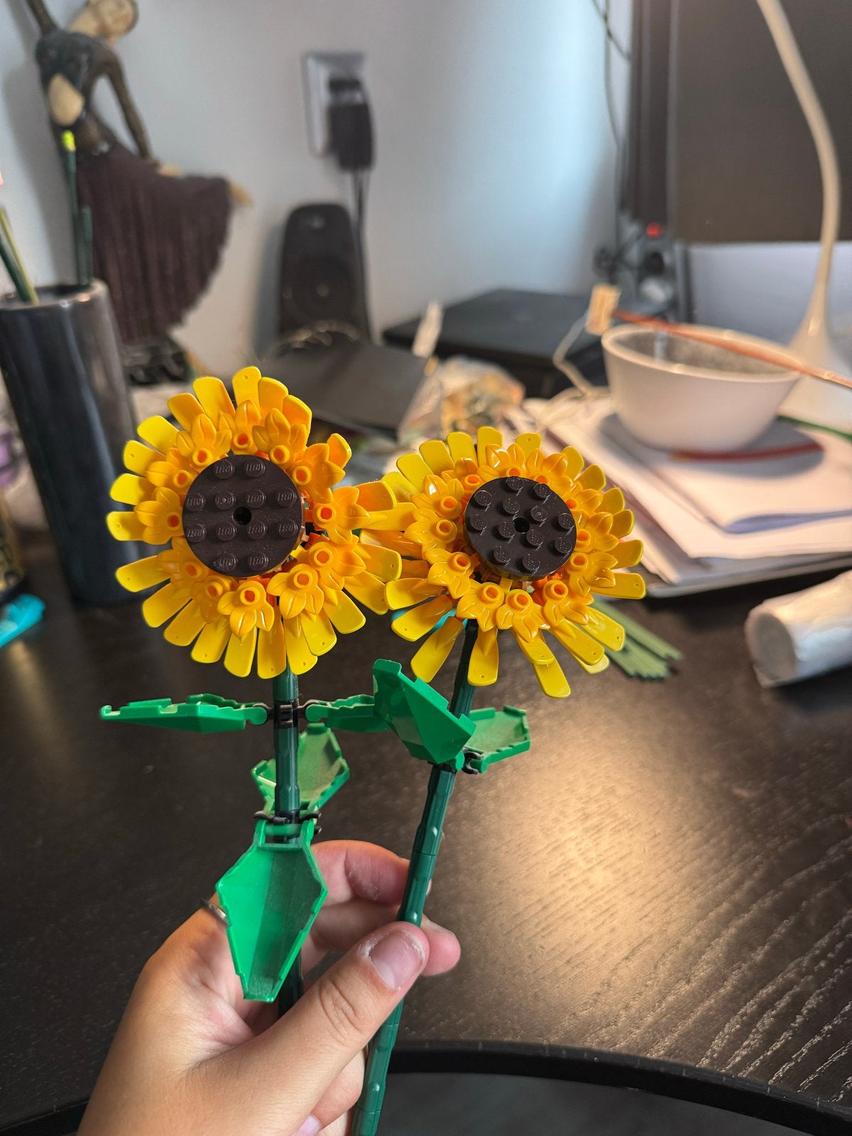 Lego Creator Expert Zonnebloemen (2 stuks), Ophalen of Verzenden, Gebruikt, Overige merken