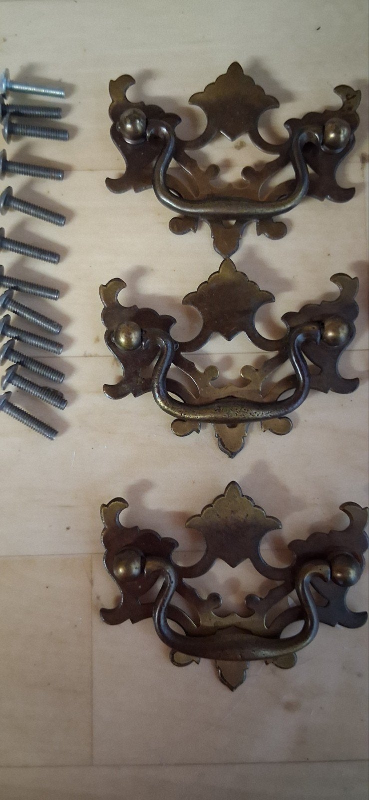 Vintage lade/kast greepjes - 6 stuks, Verzenden