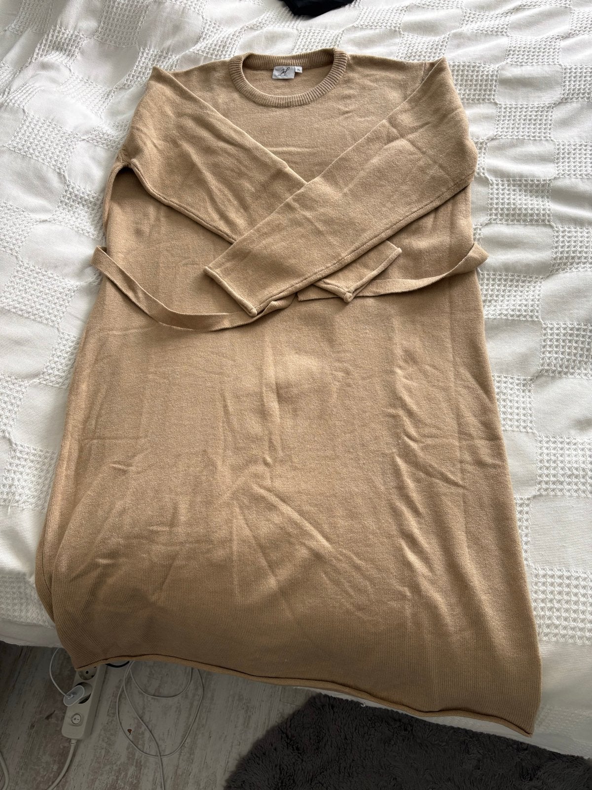 JEL REX BRISTOL Gebreide Jurk met Lange Mouwen, Kleding | Dames, Beige, Maat 46/48 (XL) of groter, Nieuw, Ophalen of Verzenden