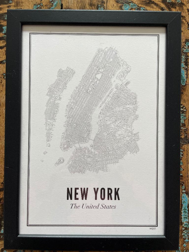 Wijck poster New York, Minder dan 50 cm, Ophalen of Verzenden, Minder dan 50 cm, Print